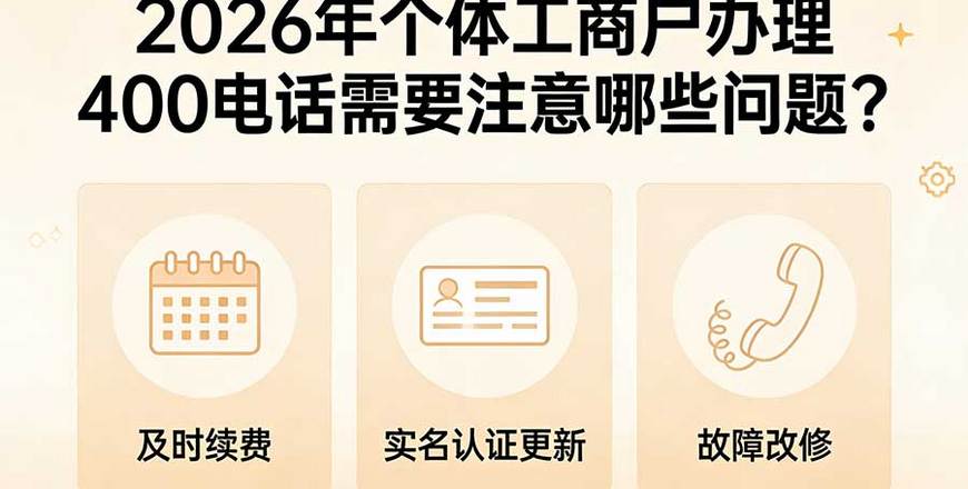 2026年个体工商户办理400电话需要注意哪些问题？