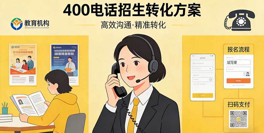 教育培训机构400电话招生转化方案