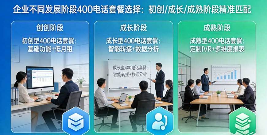 企业不同发展阶段400电话套餐选择：初创/成长/成熟阶段精准匹配