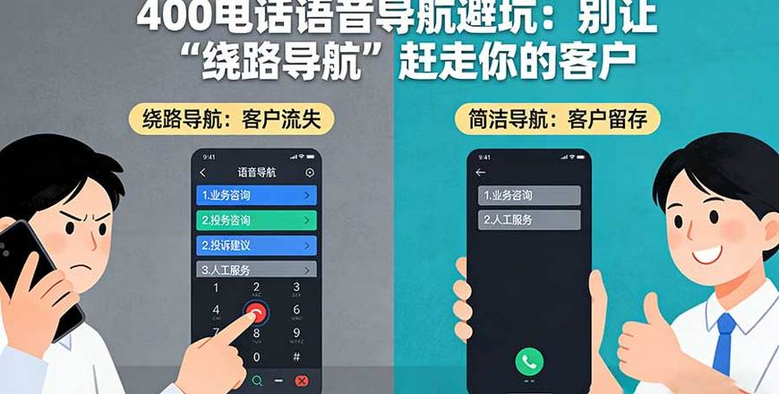 400电话语音导航避坑：别让 “绕路导航” 赶走你的客户