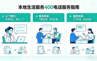 本地生活服务400电话：上门预约/售后投诉/退款协调设置