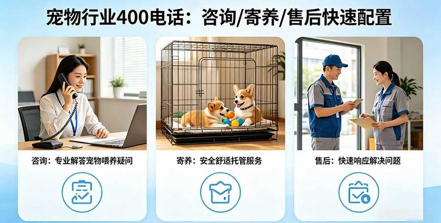 宠物行业400电话：咨询/寄养/售后快速配置