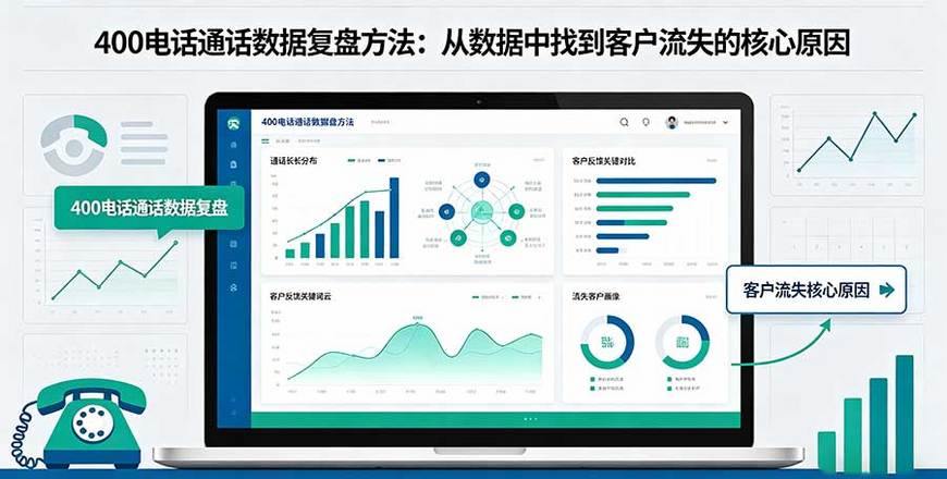 400电话通话数据复盘方法：从数据中找到客户流失的核心原因