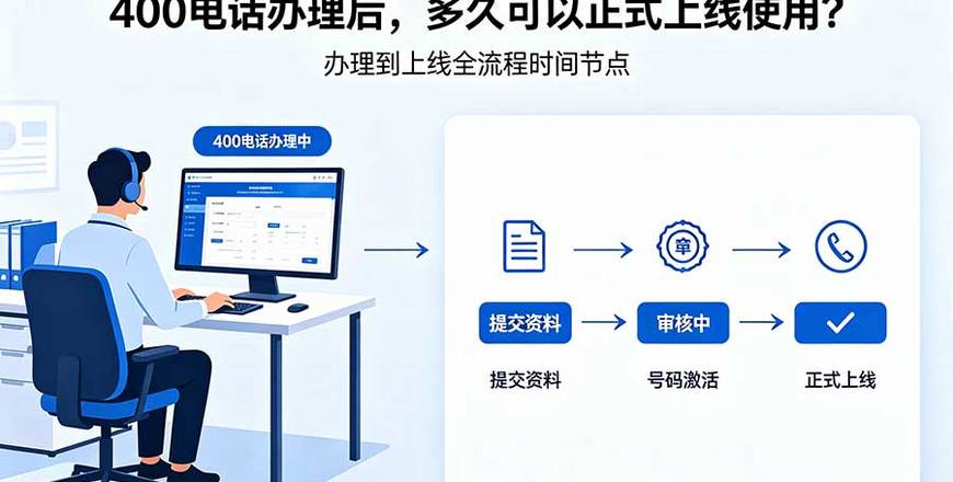 400电话办理后，多久可以正式上线使用？